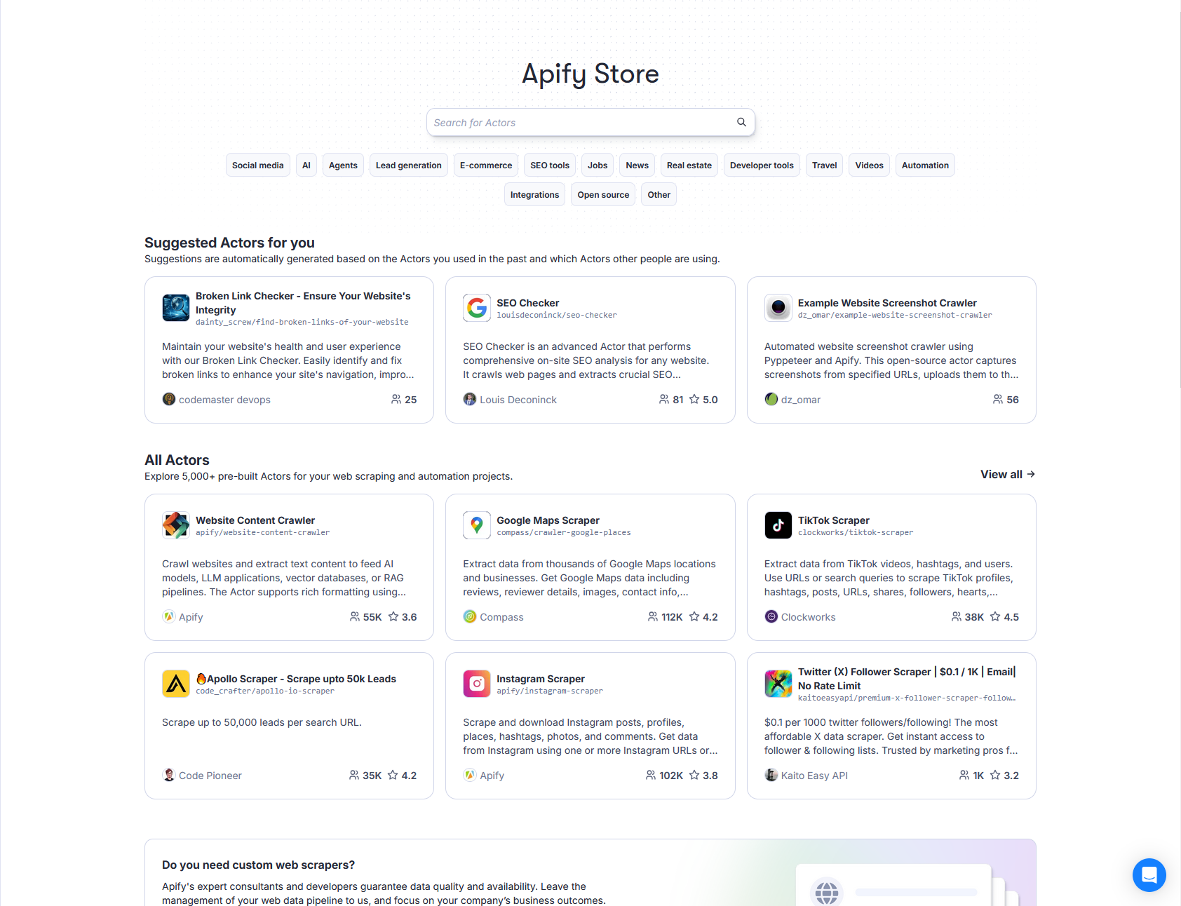 Apify Store