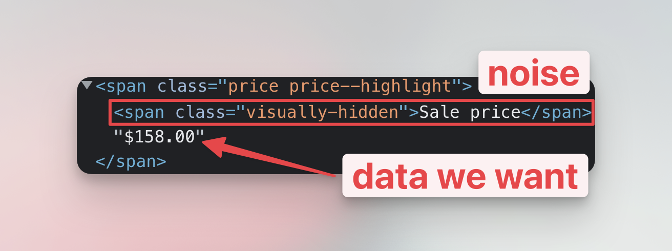 Noise in element selection